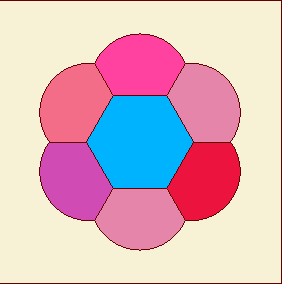 Hexagon virág 