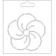 Egyszerű virág- sashikó tűzősablon 